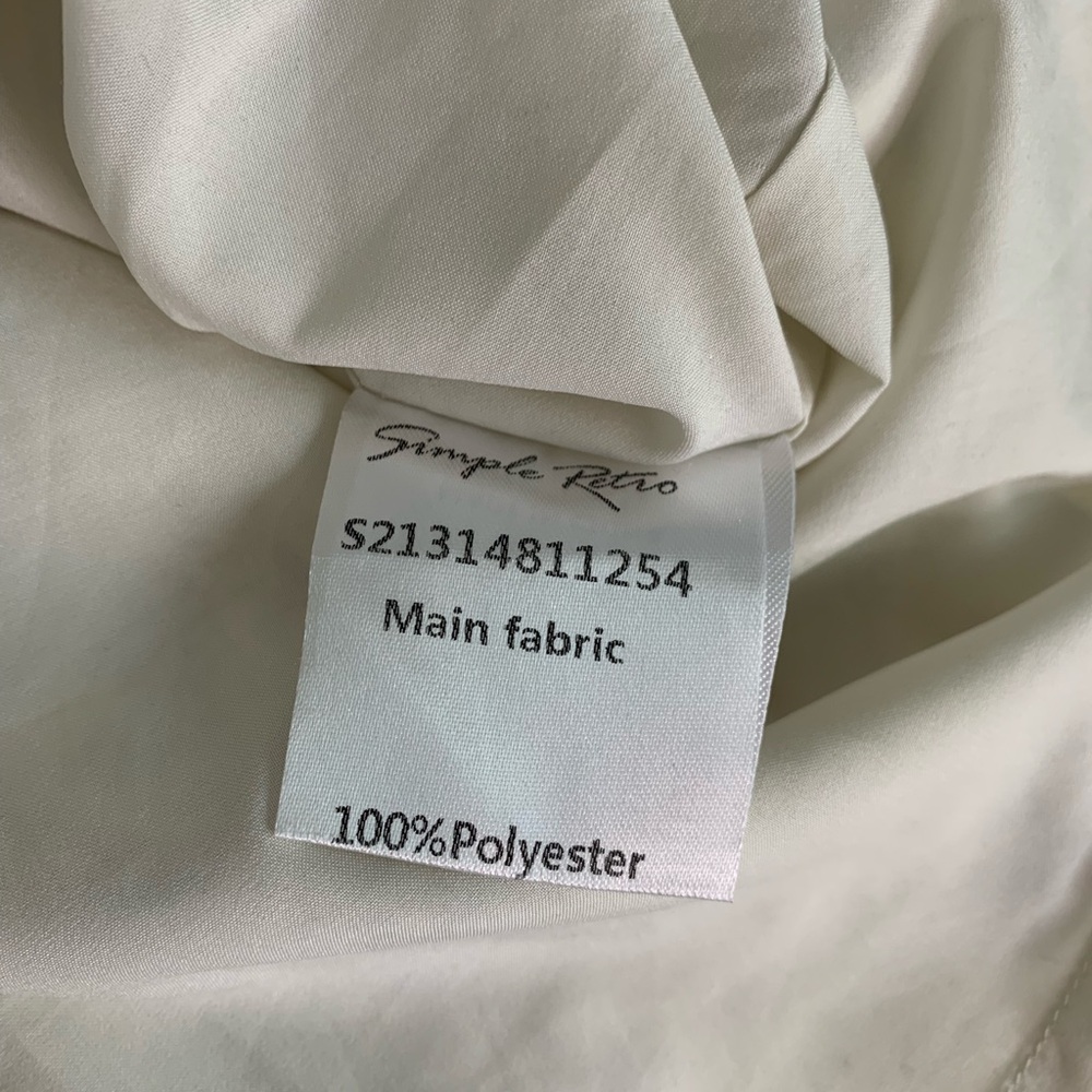 *SOLD* Simple Retro Cottage Core Lyric Printed Stand Collar Midi Dress Size Smal - Picture 13 of 16